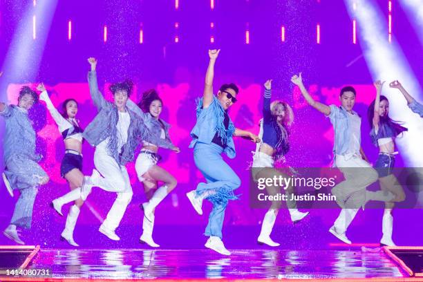 Performs at K-Pop Super Live to open Seoul Festa 2022 celebrating the return of tourism and events following the COVID-19 pandemic at Jamsil Sports...