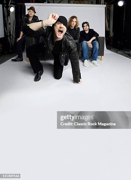 British hard rock band Stone Gods, Toby Macfarlaine, Richie Edwards, Dan Hawkins and Ed Graham taken on January 17, 2008.