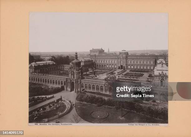 Dresden, Der Zwinger, Totalansicht, Dresden, Germanyalbumblad, The Zwinger is palace complex in the late Baroque architectural style in the German...