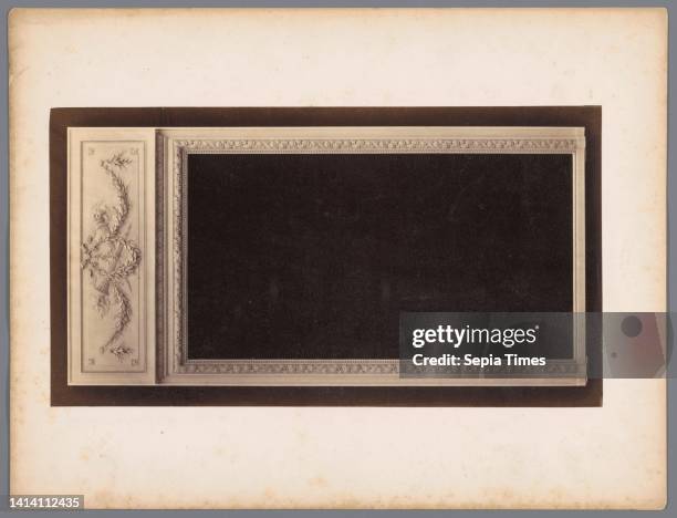 Frame for mirror above mantelpiece, possibly manufacturer's product photograph, Societe Royale Belge de Photographie , Belgium, 1862 1893, paper,...