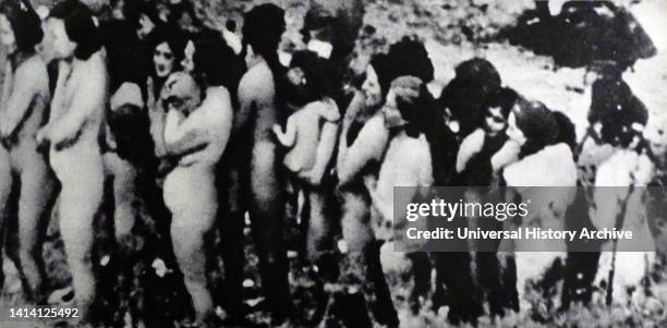 Treblinka prisoners on their way to the gas chamber, News Photo