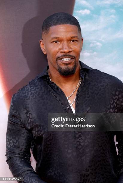 Jamie Foxx attends the world premiere of Netflix's "Day Shift" at Regal LA Live on August 10, 2022 in Los Angeles, California.