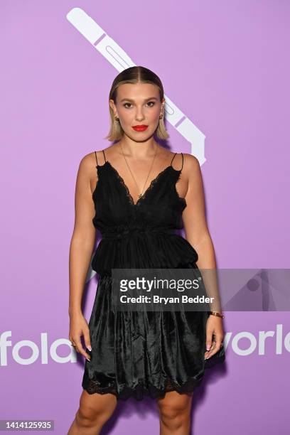 Millie Bobby Brown attends the Samsung 2022 Galaxy Creators Lounge Event on August 10, 2022 in New York City.