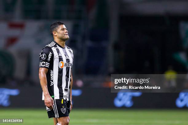 Hulk of Atletico-MG gestures during a Copa CONMEBOL Libertadores 2022 quarterfinal second leg match between Palmeiras and Atletico Mineiro at Allianz...