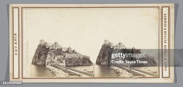 View of the Castello Aragonese near Ischia, Castello d'Ischia , Catania , Sommer & Behles , Ischia, Isola d', c. 1860 - c. 1880, photographic...