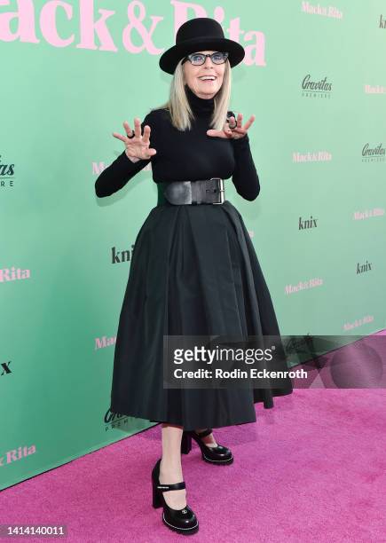 Diane Keaton attends the Los Angeles premiere of "Mack And Rita" at NeueHouse Los Angeles on August 10, 2022 in Hollywood, California.
