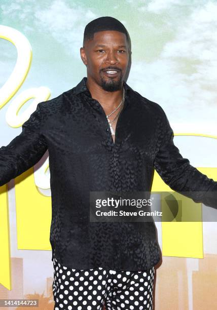 Jamie Foxx arrives at the World Premiere Of Netflix's "Day Shift" at Regal LA Live on August 10, 2022 in Los Angeles, California.