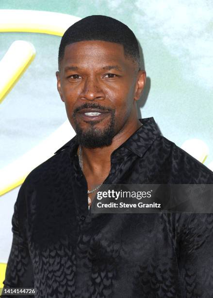 Jamie Foxx arrives at the World Premiere Of Netflix's "Day Shift" at Regal LA Live on August 10, 2022 in Los Angeles, California.