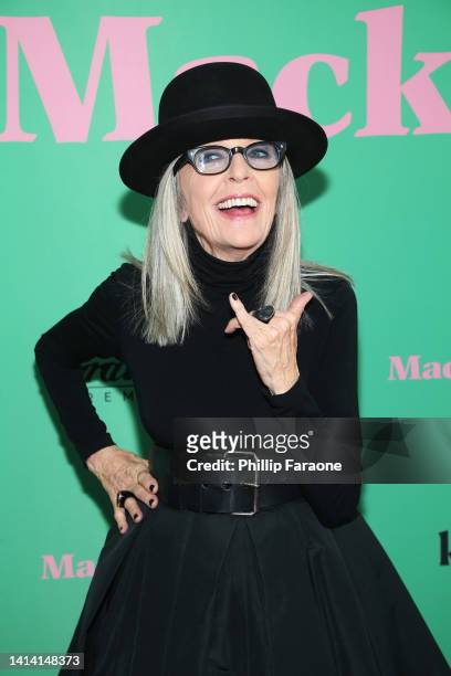 Diane Keaton attends the Los Angeles premiere of Gravitas premiere's "Mack and Rita" at NeueHouse Los Angeles on August 10, 2022 in Hollywood,...