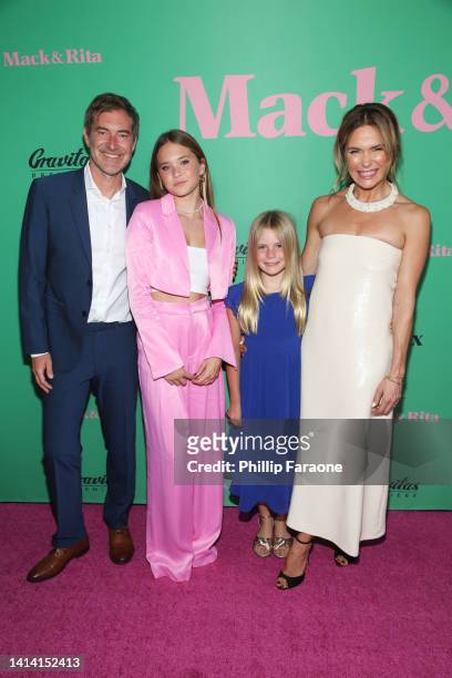 Mark Duplass, Molly Duplass, Ora Duplass and Katie Aselton attend the Los Angeles premiere of Gravitas premiere's "Mack and Rita" at NeueHouse Los...