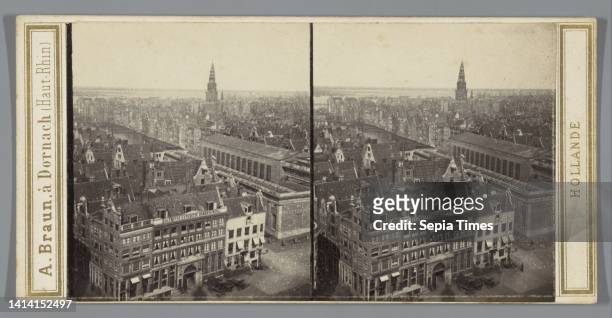 View of Amsterdam-Zuidoost. View from the Paleis op de Dam, Vue panoramique, prise de la tour du palais , Amsterdam , Hollande , anonymous,...