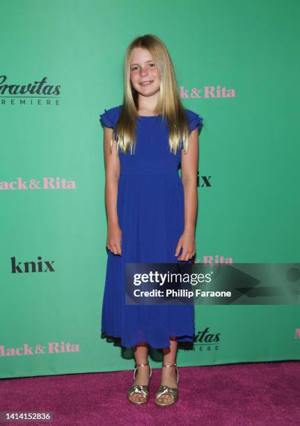 Ora Duplass attends the Los Angeles premiere of Gravitas premiere's "Mack and Rita" at NeueHouse Los Angeles on August 10, 2022 in Hollywood,...