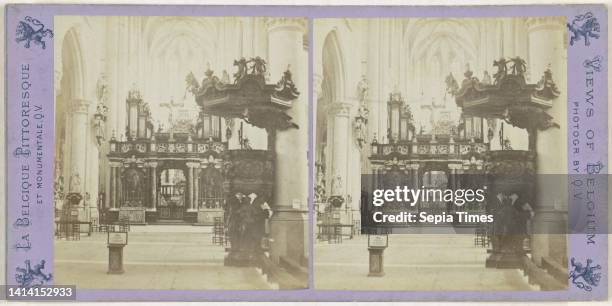 Interior of St James's church in Antwerp, Anvers, L'Eglise Saint-Jacques, vue Interieure prise de l'Entree , La Belgique pittoresque et monumentale,...