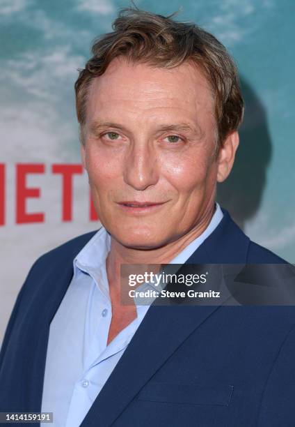 Oliver Masucci arrives at the World Premiere Of Netflix's "Day Shift" at Regal LA Live on August 10, 2022 in Los Angeles, California.