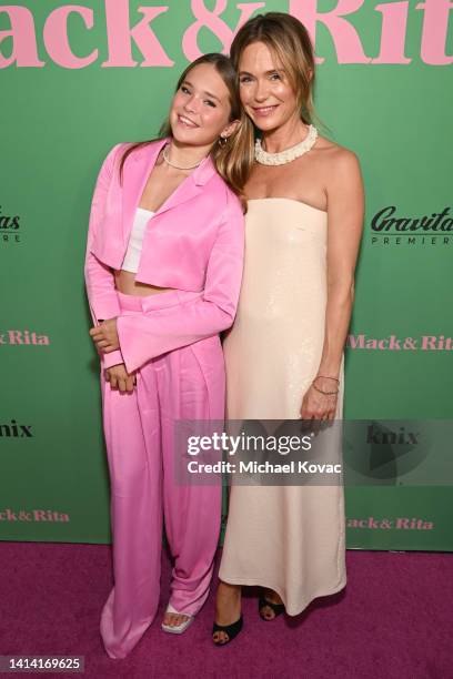 Ora Duplass and Katie Aselton attend the NeueHouse x Mack & Rita Premiere at NeueHouse Los Angeles on August 10, 2022 in Hollywood, California.