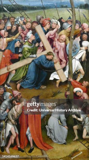 Painting of Christ carrying his cross to the place of his crucifixion.