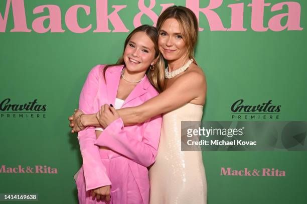 Ora Duplass and Katie Aselton attend the NeueHouse x Mack & Rita Premiere at NeueHouse Los Angeles on August 10, 2022 in Hollywood, California.