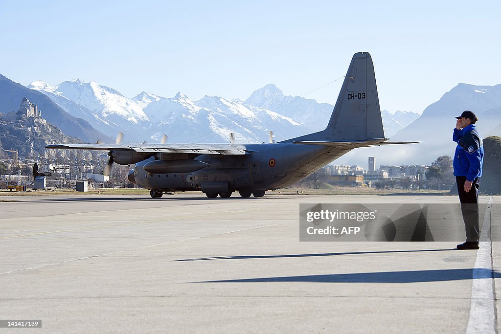 One of the two Belgian Hercules C-130 mi