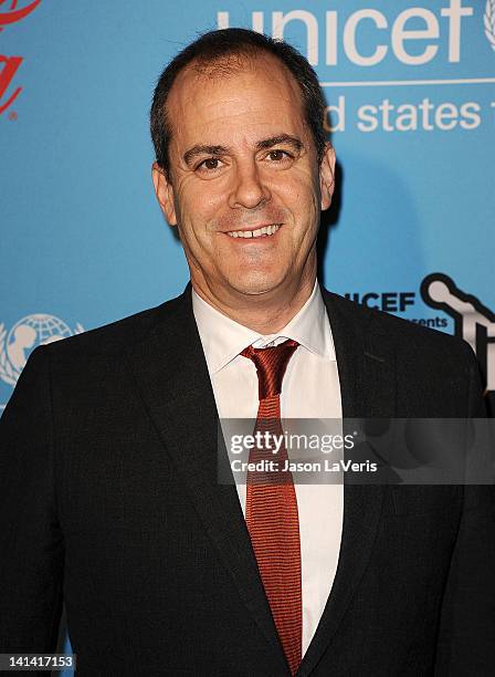 Showtime Networks Entertainment President David Nevins attends the UNICEF "Playlist With The A-List" celebrity karaoke benefit at El Rey Theatre on...