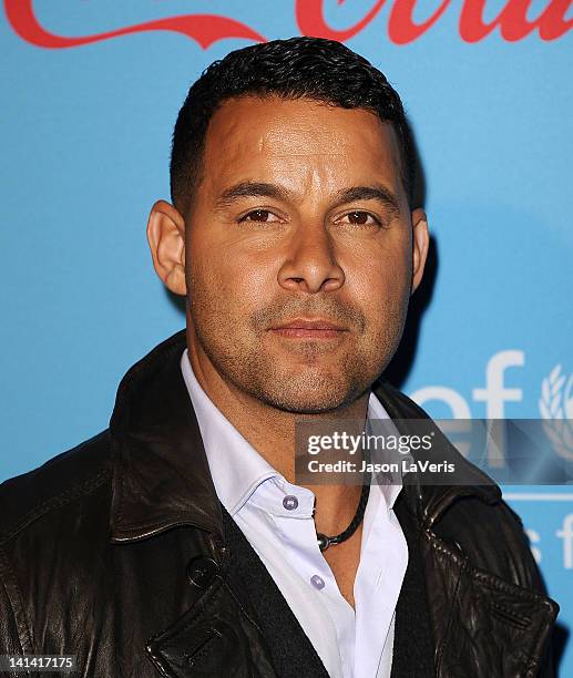 Actor Jon Huertas attends the UNICEF "Playlist With The A-List" celebrity karaoke benefit at El Rey Theatre on March 15, 2012 in Los Angeles,...