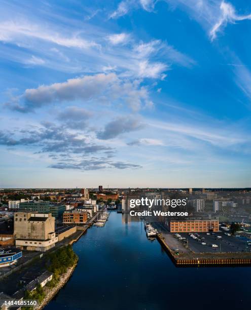 odense harbor - odense denmark stock pictures, royalty-free photos & images