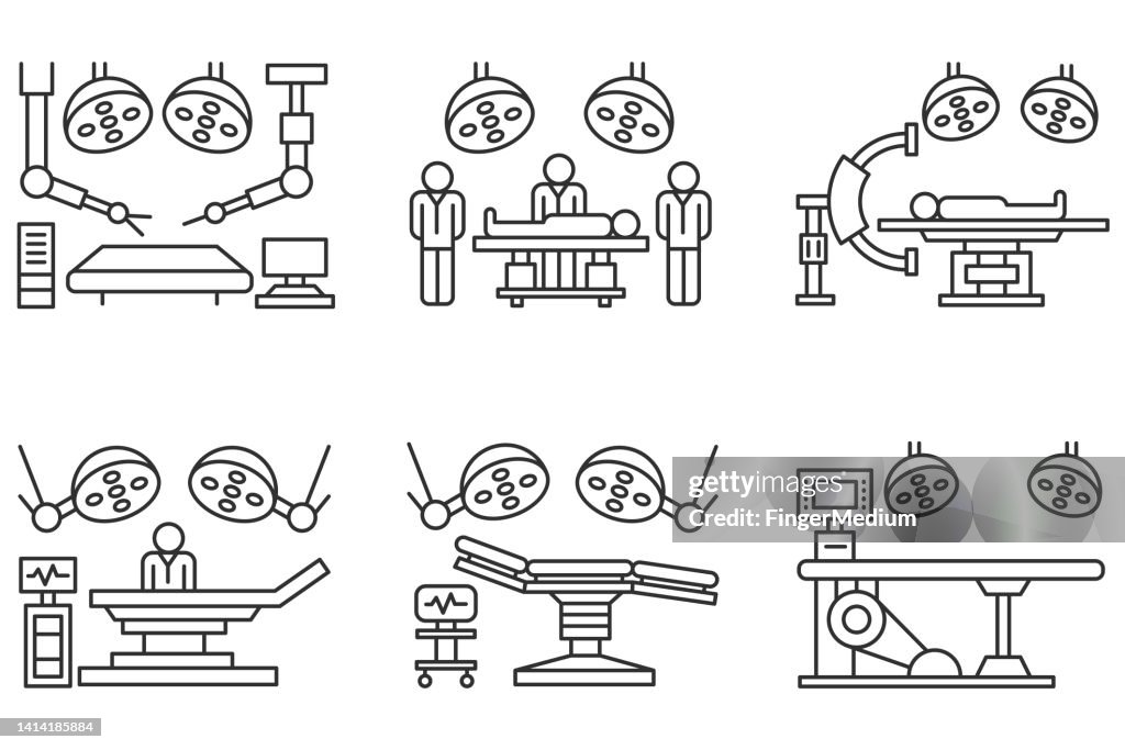 Surgery icon set