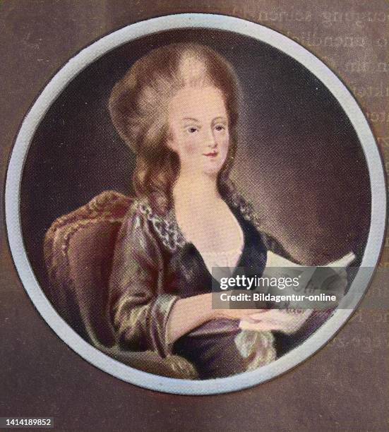 Marie Antoinette, born Maria Antonia Josepha Johanna, 1755-1793, was the last Queen of France before the French Revolution / Marie Antoinette, geb....