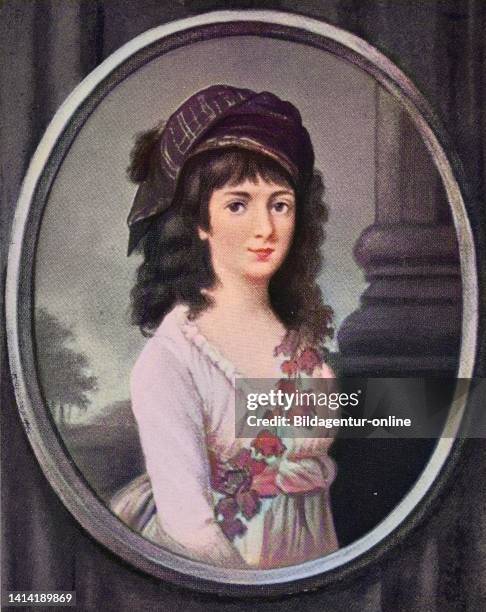 Marie-Anne Charlotte de Corday d'Armon, 1768-1793, known as Charlotte Corday, was a figure of the French Revolution / Marie-Anne Charlotte von Corday...