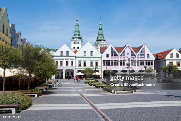 town square, zilina, slovakia - zilina fotografías e imágenes de stock