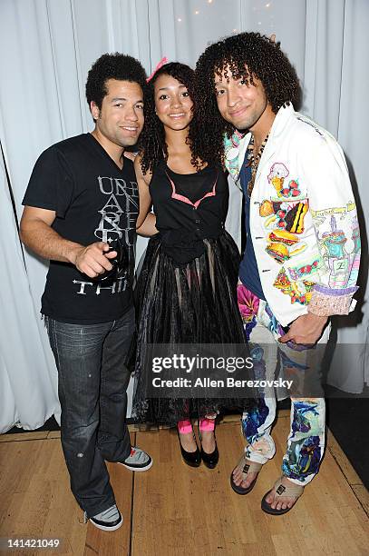 Recording artist J.B. Welch, designer Courtney Allegra Welch and musicial Josh Welch of R.O.G. Attend the 1st Annual Hollywood's Top Designer Awards...