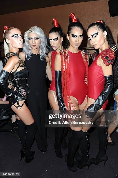 Fashion designer Peter Phan and his models attend the 1st Annual Hollywood's Top Designer Awards on March 15, 2012 in West Hollywood, California.