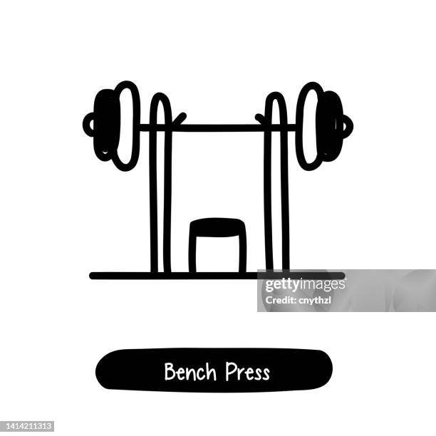 bench press icon. trendy style vector illustration symbol - bench press exercise stock illustrations