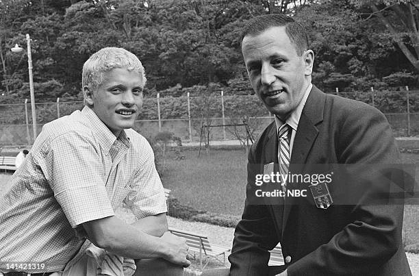 Summer Olympics -- Pictured: American swimmer Don Schullander during an interview with NBC Sports' Bill Bradley in Tokyo, Japan -- Photo by: NBCU...