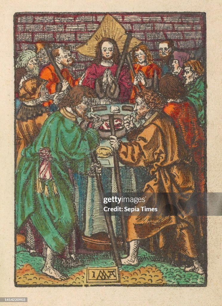 Disciples Celebrating Christ and His Disciples Celebrate Passover, The Little Passion ...