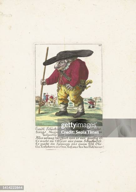 The dwarf Liendl Schnekenfist, c. 1710, Liendl Schnekenfist des Wienerischen Nacht-kinigs Magazin-Visirer, Ambts fuhren Inspector und material...