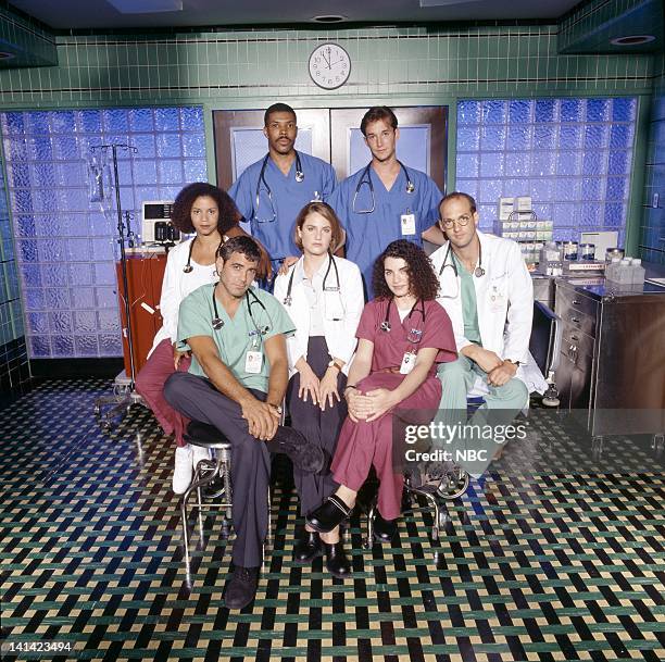 Season 2 -- Pictured: Eriq La Salle as Dr. Peter Benton, Noah Wyle as Dr. John Carter Gloria Reuben as Jeanie Boulet, Sherry Stringfield as Dr. Susan...