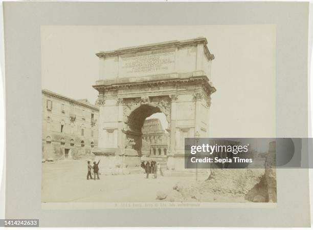 Arch of Titus at Rome, N. 504.a Roma. Arco di Tito, lato settentrionale , anonymous, Rome, c. 1880 - c. 1904, paper, albumen print, height 197 mm ×...