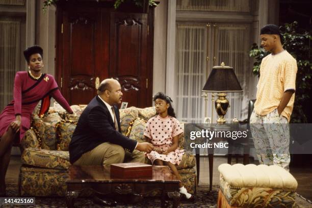 Bang the Drum Ashley" Episode 2 -- Air Date -- Pictured: Janet Hubert as Vivian Banks, James Avery as Philip Banks, Tatyana Ali as Ashley Banks, Will...