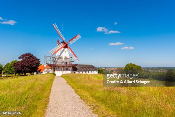 historic dybbol mill in sonderborg denmark - dänemark landschaft stock-fotos und bilder