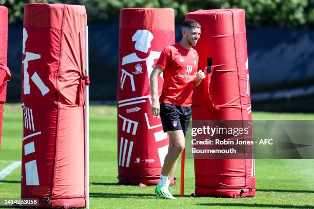 Ryan Christie of Bournemouth during a training session at Vitality Stadium on August 11, 2022 in Bournemouth, England.