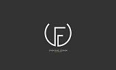 Modern abstract letter UF, FU luxury logo design. Minimal UF, FU initial based icon vector