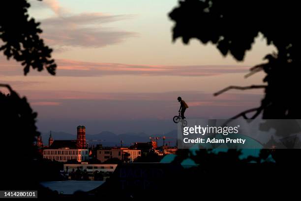 Levi Weidmann of the Netherlands competes in the Men's Park Qualification Heat 6 during the cycling BMX Freestyle competition on day 1 of the...