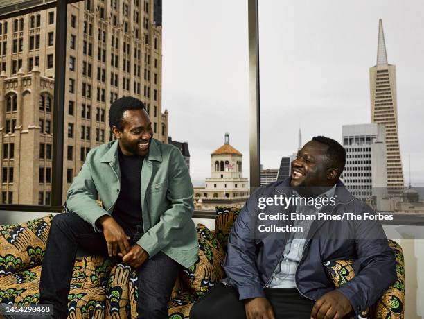 President of Chipper Cash, Maijid Moujaled and CEO of Chipper Cash, Ham Serunjogi are photographed for Forbes Magazine on May 5, 2022 at the Chipper...