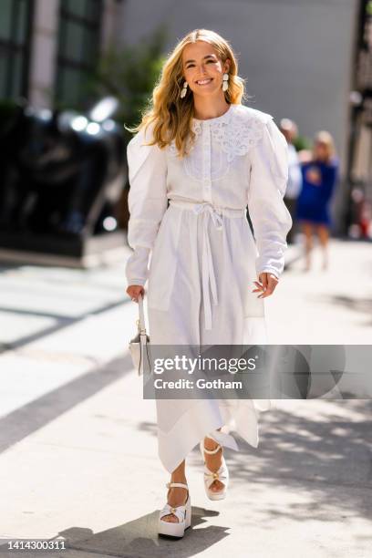 Zoey Deutch is seen in SoHo on August 11, 2022 in New York City.