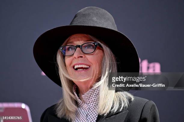 Diane Keaton is honored with a Hand and Footprint Ceremony at TCL Chinese Theatre on August 11, 2022 in Hollywood, California.