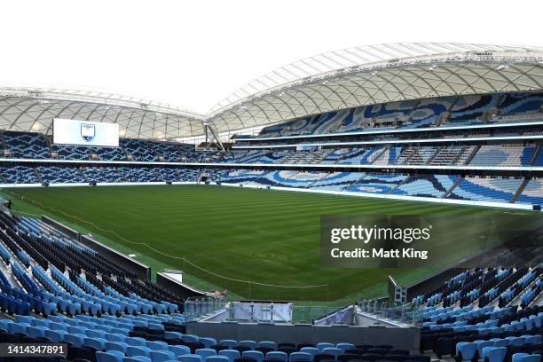 General view of the newly built Allianz Stadium during a Sydney FC media opportunity at Allianz Stadium on August 12, 2022 in Sydney, Australia.