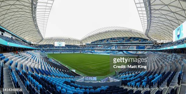 General view of the newly built Allianz Stadium during a Sydney FC media opportunity at Allianz Stadium on August 12, 2022 in Sydney, Australia.