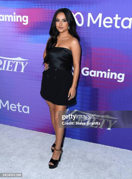 Becky G arrives at the Variety's 2022 Power Of Young Hollywood Celebration Presented By Facebook Gaming on August 11, 2022 in Hollywood, California.