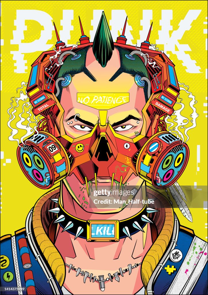 Cyberpunk poster illustration