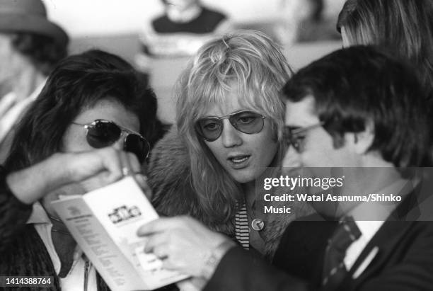 Queen at Kempton Park Race Course at a press event for the release of their album 'A Day At The Races', Surrey, United Kingdom, 16th October 1976....